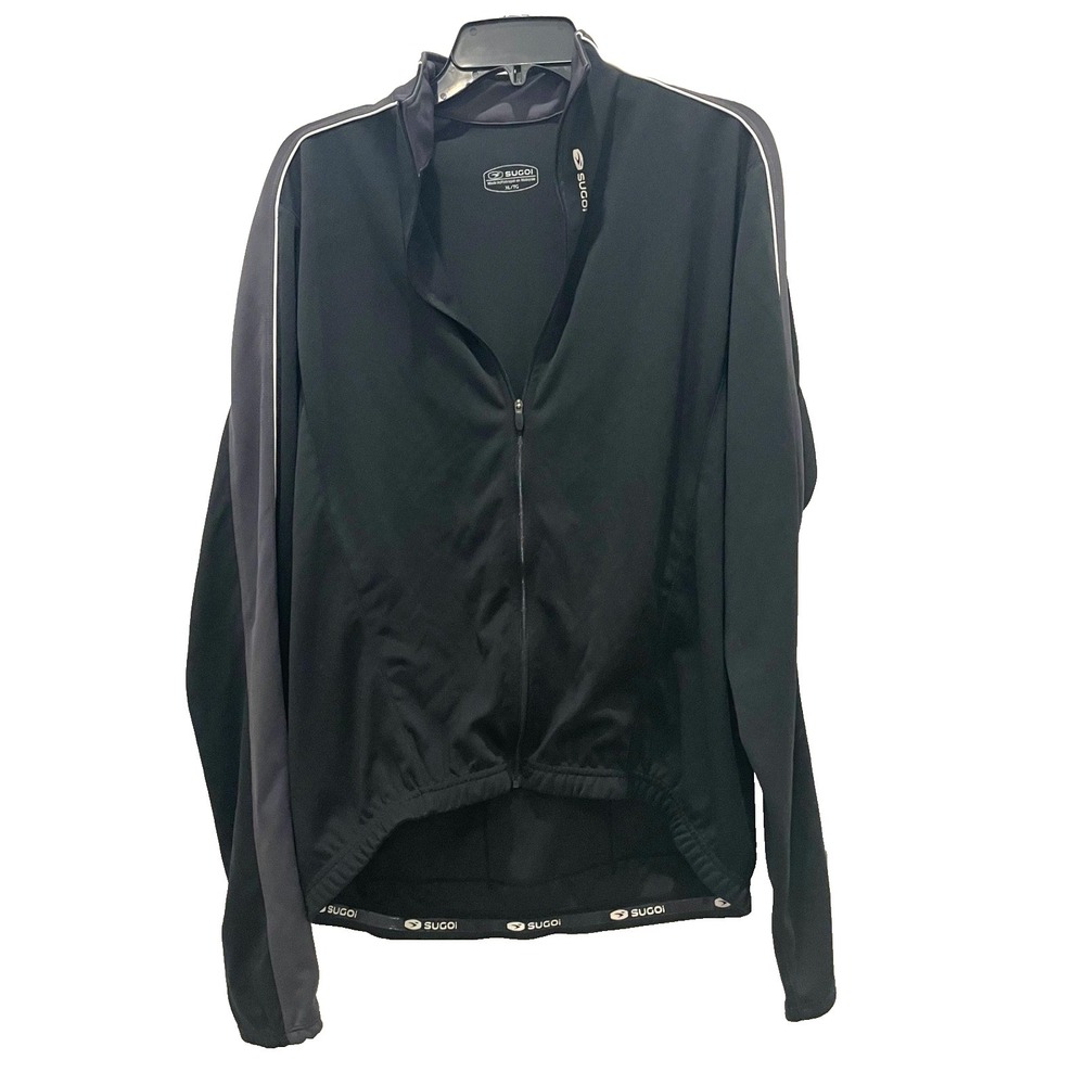 Sugoi Neo XL Jersey Black Polyester Full‎ Zip Men's Cycling Jacket Pockets